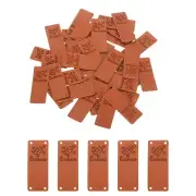 50 Pcs Handmade Leather Labels, Handmade Tags Button 50x20mm, Bird