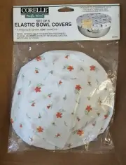 Set of 6 Corelle Pacific Bloom Elastic Bowl Covers #30406