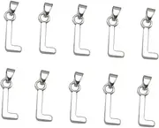 COHEALI 20pcs Alloy DIY Pendant Charms English Letters for Necklace Bracelet DIY Jewelry Making Accessories