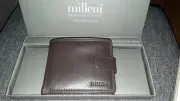 MILLENI Men's- Genuine Leather Wallet-Note/ID/Card/CoinPocket, Brown, AU