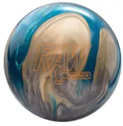 10lb Hammer RAW Pearl Reactive Bowling Ball Blue/Silver/White