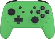 eXtremeRate Green Faceplate Backplate Handles for Nintendo Switch Pro Controller, Soft Touch DIY Replacement Grip Housing Shell Cover for Nintendo Switch Pro - Controller NOT Included
