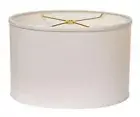 12 White Throwback Oval No Slub Lampshade