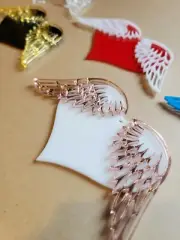 25x Wholesale Acrylic Heart & Angel Wings, Memorial DIY Crafter Blanks
