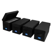 CD Case Holder with Handles and Lid – CD Storage Box with External CD-4PACK