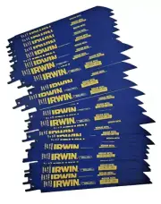 50 PACK. IRWIN 372818 8” 18TPI. 1,4 mm. BI-METAL. RECIPROCATING SAW BLADES