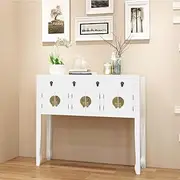 Solid Wood Sideboard Buffet Table for Kitchen Storage Cabinets, Farmhouse Style Console with Drawers & Doors - Dining Room Furniture