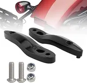 Artudatech Turn Signal Fit for Softail 00-23 Black Extension Bracket License Plate Relocation Kit