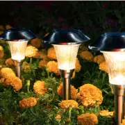 Solpex Solar Path Lights 8 Pack, Waterproof, Glass Stainless Steel Warm White