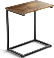 C Shaped End Table 27 Inches High, Side Table for Couch Slide Under, C Table Sof