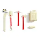 CROSS DIY Shovel Axe Hoe Extinguisher Oil Tank Tool Set for RC Car Truck Crawler