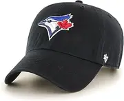 '47 MLB Black Team Color Primary Logo Clean Up Adjustable Strap Hat Cap, Adult One Size Fits All