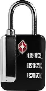 UP Security TSA Locks for Luggage, Small Combination Lock for Locker, 3 Digit Padlock Combination, TSA Approved Combo Padlocks for Gym Locker, Travel Suitcase, Gun Case, Storage Box (Black)