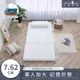 【House Door 好適家居】超透氣網狀格紋表布 多功能記憶折疊床墊7.62cm厚贈大和抗菌布套-單大3.5尺