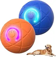 Dura Spin Smart Dog Ball, Smart Jumping Interactive Balls for Dogs, Duraspin Smart Dogs Balls, Dog Ball That Moves on Its Own, Vibrating Dog Ball (Blue+Orange)