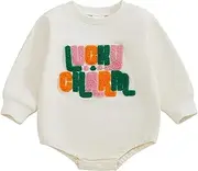 [Thorn Tree] Irish Baby Clothes Clover Printed Sweatshirt Warmly Spring Infant Girl Boys St Patricks Day Sweater