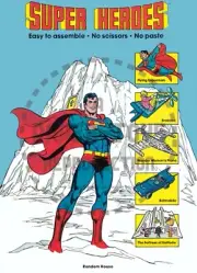 FLYING SUPERMAN/FORTRESSES OF SOLITUDE PAGES - SUPER HEROES PUNCH-OUT 1980 BOOK