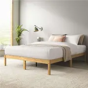 Zinus Bamboo Wooden Bed Frame Platform Base Double