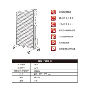 冬季首選 禾聯 HMH-12R05 防潑水即熱式電膜電暖器 電暖爐 電膜式電暖爐 保暖爐