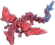 AwObEpl 3D Printed Dragon Creative 3D Printed Winged Dragon Decorative Articulated Dragon Toy for Home Office (Style 1)