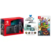 Nintendo Switch Console with Super Mario 3D World and MightySkin's Code