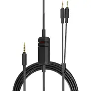 Stereo Headphone Jack Cable for Beyerdynamic MMX300 Headset Replacement Line Black