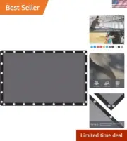 Versatile 10x16 FT Gray Sun Shade Fabric for Privacy in Patios & Gardens