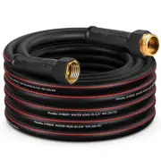 Garden Hose 5/8" x 25ft, NON-EXPANDABLE with Extra 5ft Heavy Duty Premium Fle...
