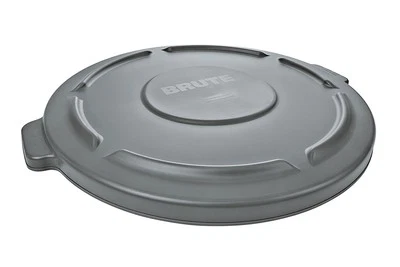 Flat Trash Can Lid for 44 Gallon Rubbermaid Brute, Gray
