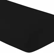 Sasma Home - 100% Jersey Cotton Extra Deep Fitted Sheet - Easy Care - Hypoallergenic - Natural Cotton Sheet - 40cm / 16 Inch (Black, Double)