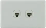QCE Slimline Twin Data & Telephone Outlet - RJ45 Socket