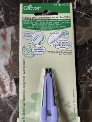 Clover Fusible Bias Tape Maker, Works With Fusible Tape, Width 9mm-3/8”
