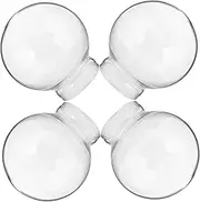 ULTECHNOVO 4pcs Glass Snow Globe DIY Kit Craft Supplies for Winter Decor Fillable Glass Globes for Creative Projects for Home Accent and Engaging Family Activities