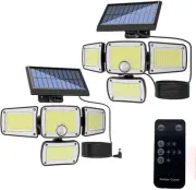 Clearhill Motion Sensor Outdoor Lights, 4 Adjustable Head 346LED Security Lig...