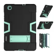MCC Stylish Shockproof Samsung Galaxy Tab S6 Lite 10.4 Case Cover P610 620 [Black+Light Blue]