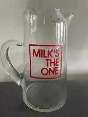 Milk’s The One Pitcher And Glasses