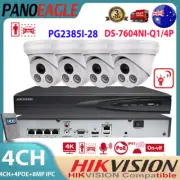Hikvision 4CH 4PoE NVR CCTV Security System Kit 4K 8MP IP Camera IR 30M Mic WDR