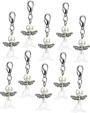 WRITWAA 10pcs Ornament Bulk Christmas Christmas Plushies Christmas Presents Christmas Suit Christmas Bulk Christmas Decoration Keychains White Zinc Alloy