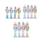 4x Christmas Nutcracker Ornaments Puppet for Festival Holiday Home Decor