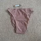 Kim Kardashian Skims Ochre High Cut Mesh Bikini Briefs, Size XXS NWT