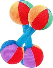 ibasenice 2Pcs Grip Dumbbell Dumbbell Rattles Lightweight Soft Material Early Education Plaything for Hand Eye Coordination Exercise
