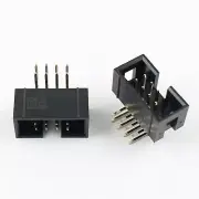 20Pcs 2.54mm 2x4 Pin 8 Pin Right Angle Male Shrouded IDC Box Header Connector