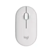 Logitech Pebble M350S Wireless Optical Mouse White Graphite 1000 dpi Bluetooth Low Energy