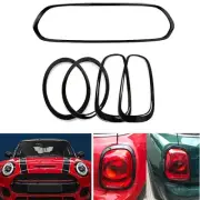 For Mini Cooper S F55 F56 F57 BLK Front Grill + F&R Fog Light Cover Trim 5PCS S (for: Mini)