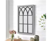 FirsTime & Co. White Vista Arch Wall Mirror Rectangular Wall Hanging Mirror