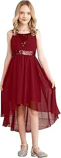 [Riismen] Kids Girls Sequins Ruched Wedding Flower Dress Birthday Party Princess Dress Pageant Ball Gowns