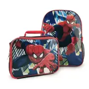 Spiderman Kids Backpacking Backpack With Lunch Bag 15 Inch School Bag Boys