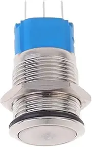 PLAFOPE Self Locking Push Button 16mm Waterproof No Drill Ring Mount Ip66 12v Stainless Steel for Industrial Circuits