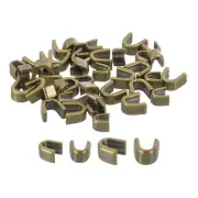 40Pcs Zipper Slider Retainers - #3 #5 U Shape Top Stoppers Replacing Bronze