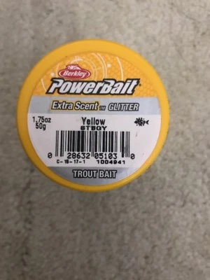 Berkley 1004941 Powerbait Extra Scent Glitter [yellow] STBGY Ships N 24h